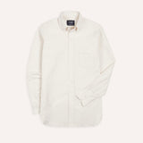 Drake's Cream Cotton Oxford Cloth Button-Down Shirt