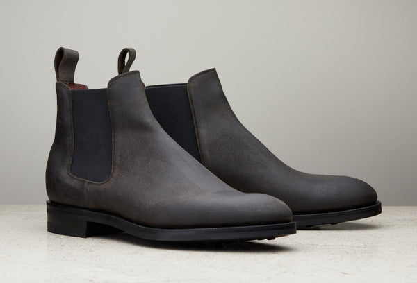 Edward Green Govan in Storm Waxed Suede