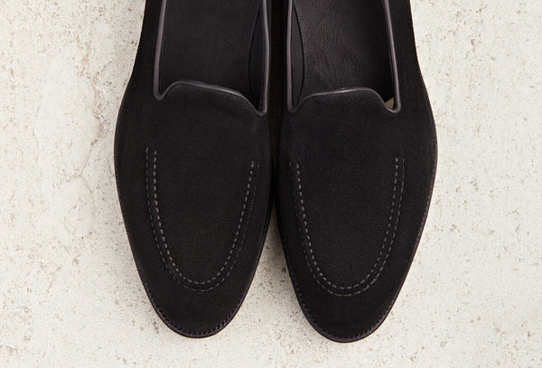 Edward Green Hampton in Black Suede