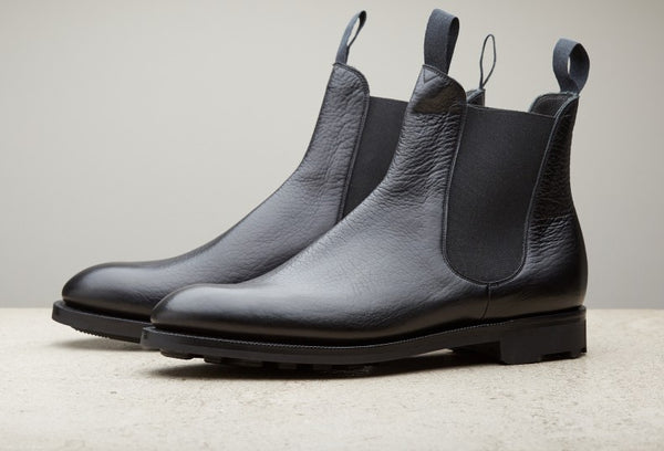 (Pre-Order) Edward Green Newmarket in Black London Grain