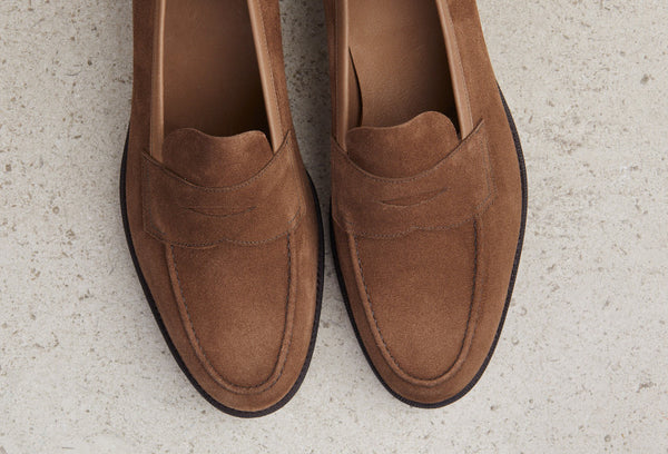 Edward Green Pimlico Unlined in Peat Suede