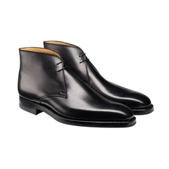 Crockett & Jones Tetbury Chukka Boots in Black Wax Calf