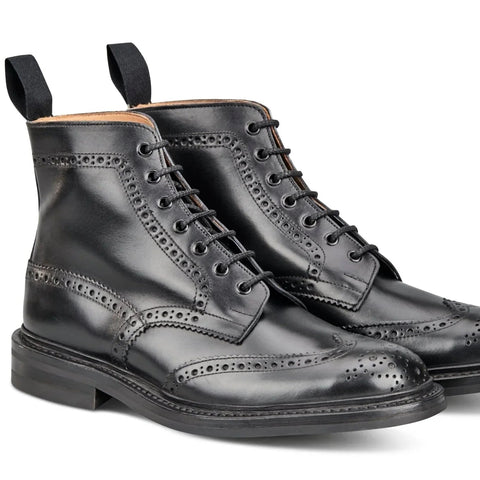 (Pre-Order) Tricker's Stow Country Boot - Black Calf
