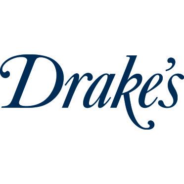 Drake's Burgundy Galaxy Print Wool and Silk Pocket Square