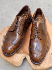 Carmina Shoemaker Longwing Blucher in Armagnac Shell