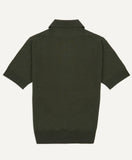 Drake's Olive Knitted Linen-Cotton Short-Sleeve Polo Shirt