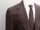 Orazio Luciano Jacket in Brown Wool/Silk/Linen