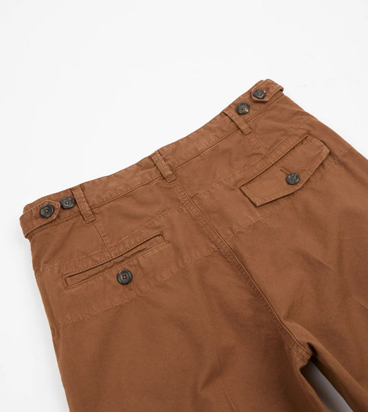 Drake's Brown Cotton Canvas Games Trousers