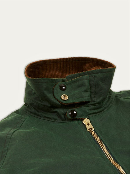 Drake's Green Waxed Coverall Jacket