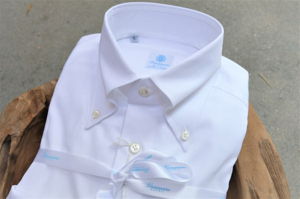 Vanacore Napoli White Oxford Button Down Dress Shirt
