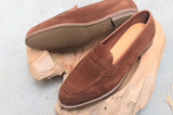 Edward Green Ventnor Unlined Loafer in Snuff Suede