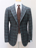 Orazio Luciano Jacket in Charcoal/Green Glen Plaid (Harris Tweed)