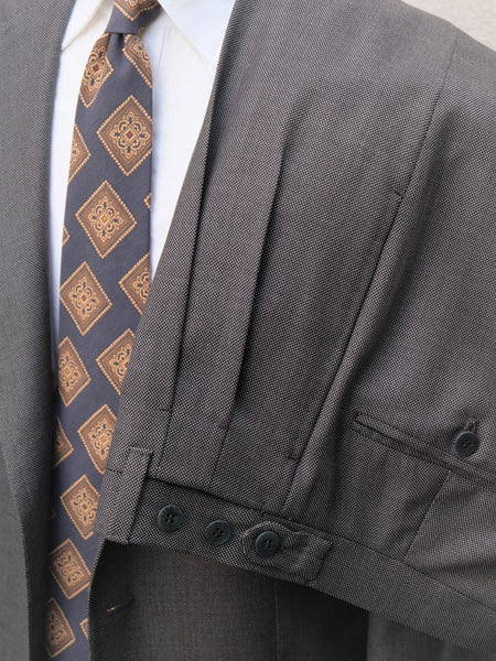 Orazio Luciano Suit in Grey Birdseye Wool (Ariston Napoli)