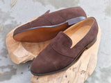 Edward Green Rochester Full Strap Loafer in Mink Suede