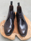 Carmina Shoemaker Chukka Boots in Navy Shell Cordovan