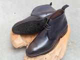 Carmina Shoemaker Chukka Boots in Navy Shell Cordovan