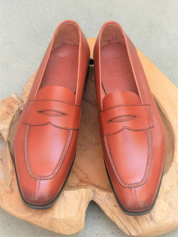 Edward Green Buxton Unlined Loafer in Bauxite Calf