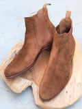Carmina Shoemaker Unlined Chelsea Boots in Snuff Suede