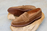 Alden Unlined Leisure Handsewn (LHS) Penny Loafer in Snuff Suede