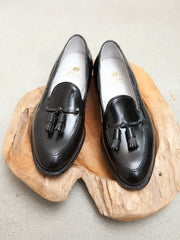 90s ALDEN Black Cordovan Tassle Loafers #664 定番 オールデン