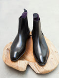 Carmina Shoemaker Chelsea Boots in Black Calf (Simpson Last)
