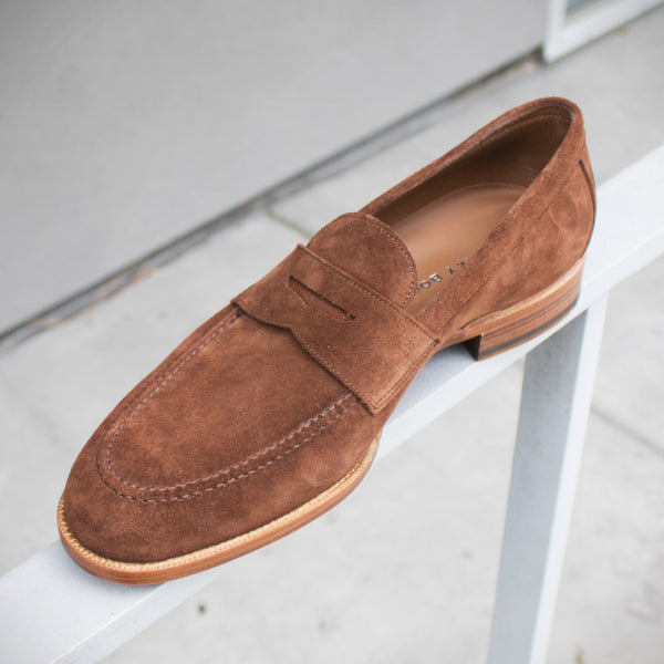 Zonkey Boot Penny Loafer in Brown Suede