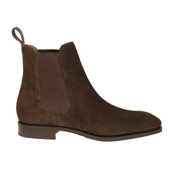 Carmina Shoemaker Chelsea Boots in Chocolate Suede