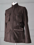 Vanacore Napoli Jacket in Burgundy Vicuna/Cashmere Herringbone
