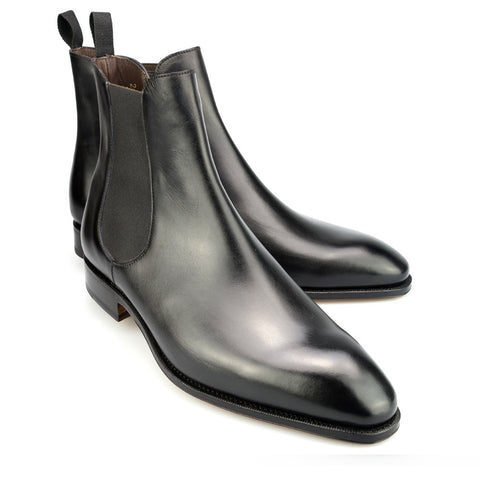 Carmina Shoemaker Chelsea Boots in Black Calf (Simpson Last)