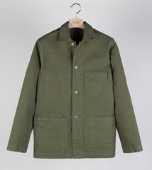 Drake s Olive Cotton Canvas Five Pocket Chore Jacket Gentlemens