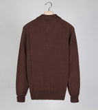 Drake's Rust Merino Wool Knitted Polo