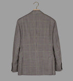 Drake's Brown, Navy and Green Overcheck Wool-Linen Jacket